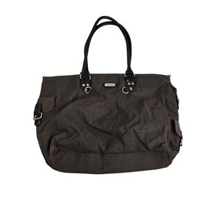 Baggalini brown nylon travel tote bag coin pouch set of 3